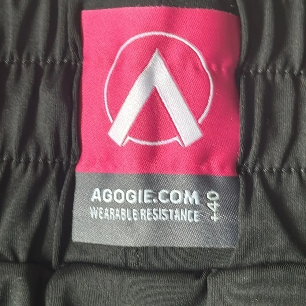 Black wearable resistance leggings size Large/XL Agogie pants+40 - Picture 6 of 8